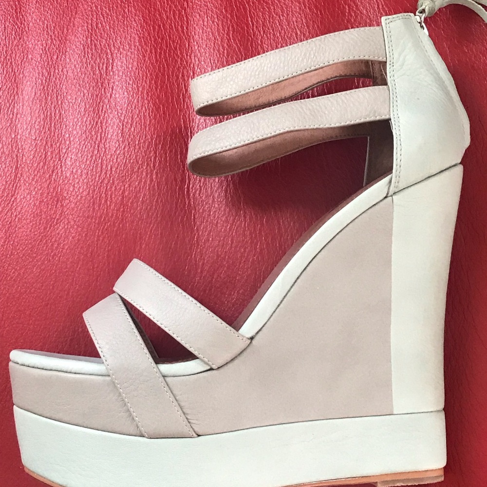 Matico All real leather 8,5 platforms tan New - Picture 2 of 8